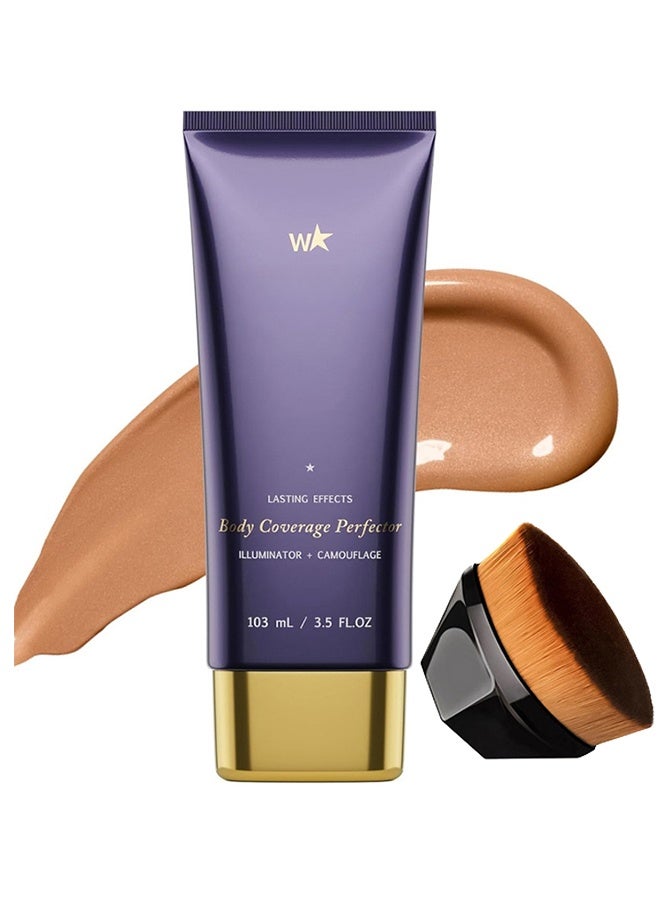 W Body Coverage Perfector, Waterproof Leg & Body Makeup, Tattoo Cover Up Makeup, 103ml (Golden Radiance) - Image 1